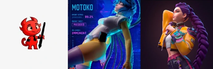 Figurine anime imprimée en résine, personnage aux cheveux bleus